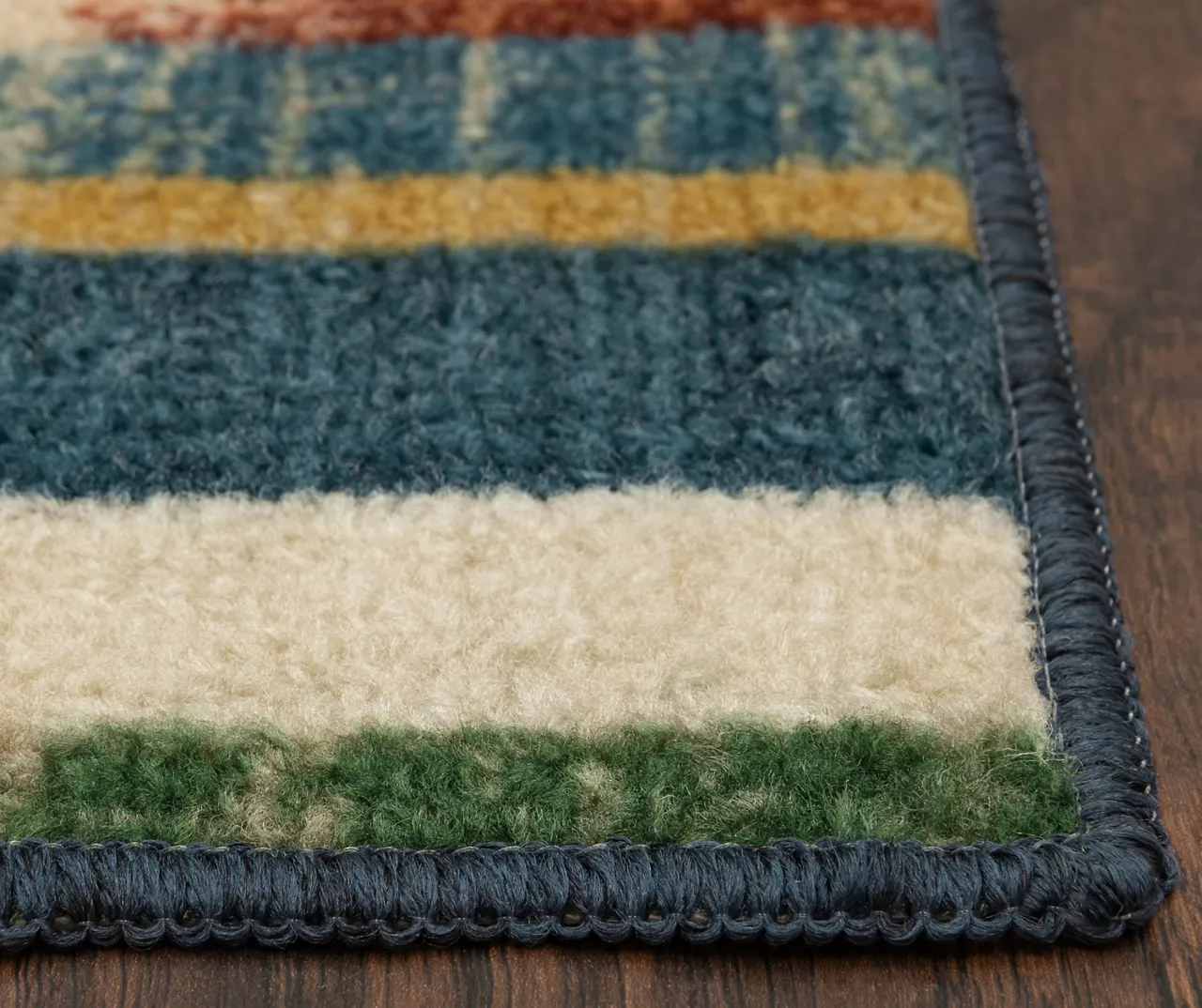 "Happiness" Blue & Beige Color Block Kitchen Rug, (30" X 18") 5 "Happiness" Blue & Beige Color Block Kitchen Rug, (30" X 18") - Image 5