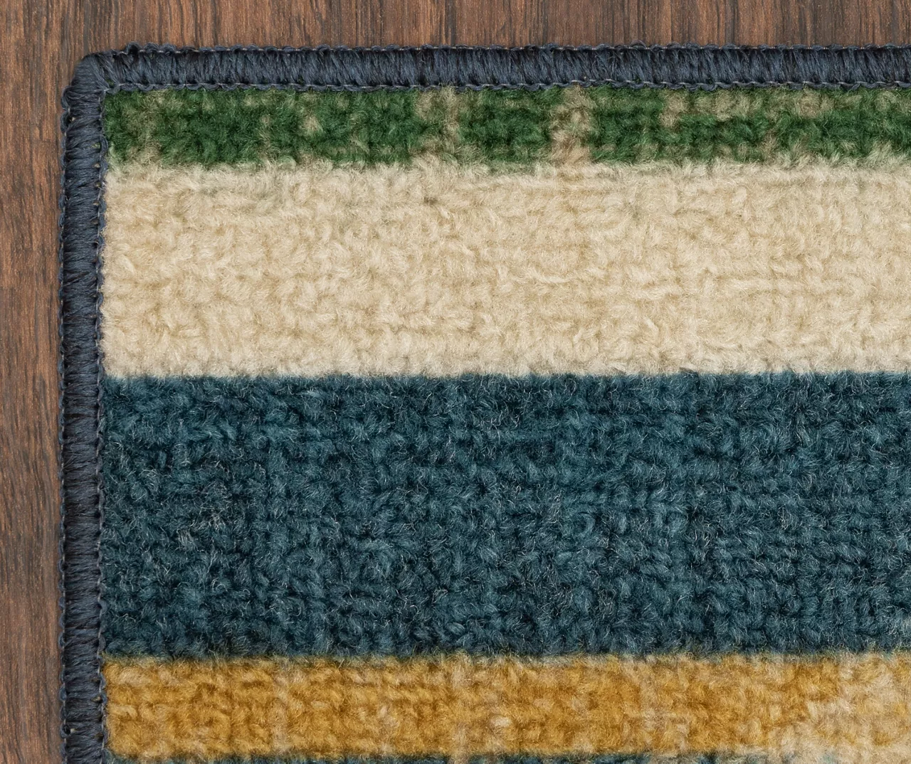 "Happiness" Blue & Beige Color Block Kitchen Rug, (30" X 18") 6 "Happiness" Blue & Beige Color Block Kitchen Rug, (30" X 18") - Image 6