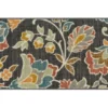 Mynah Gray & Mustard Floral Kitchen Rug, (30" X 18")