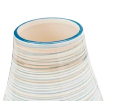 Blue & Tan Stripe Ceramic Vase 6 Blue & Tan Stripe Ceramic Vase -Cuisinart Store 810591366 A8 2 1