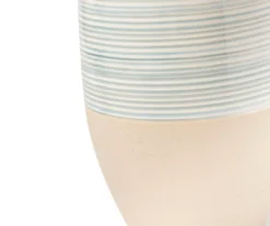 Blue & Tan Stripe Ceramic Vase 7 Blue & Tan Stripe Ceramic Vase -Cuisinart Store 810591475 A8 1