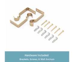 Augusta Burnished Brass 5/8" Curtain Rod, (30"-84") -Cuisinart Store 810591621 4