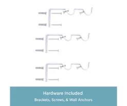 Nickel 5/8" Double Conversion Curtain Rod Kit, (30"-84") 5 Nickel 5/8" Double Conversion Curtain Rod Kit, (30"-84") -Cuisinart Store 810591623 4