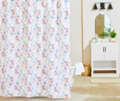 Jane Floral Polyester Shower Curtain Set