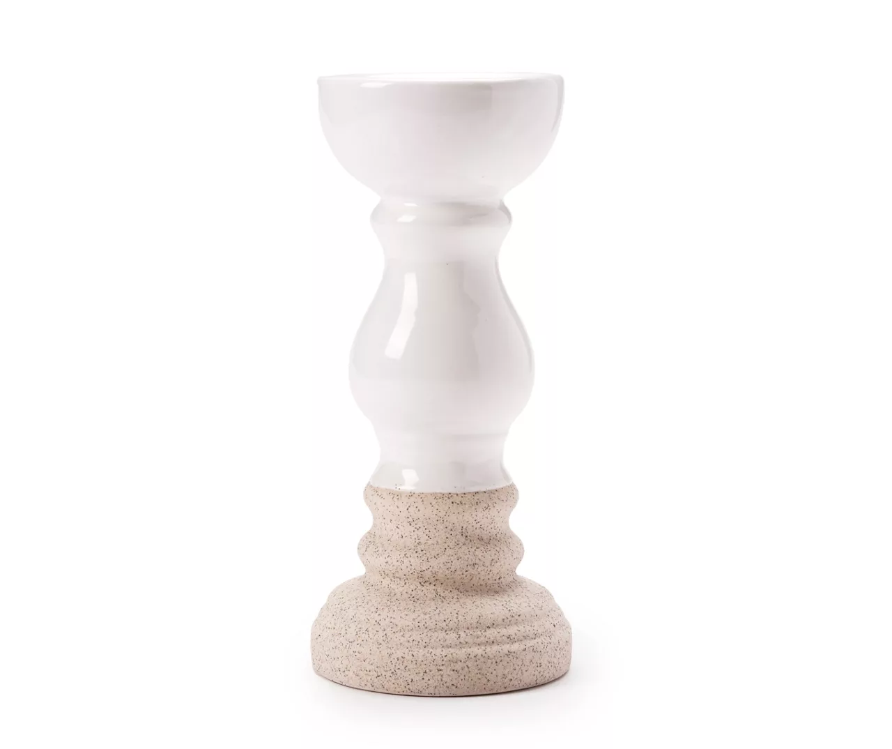 Real Living Grecian Getaway Ivory & Beige Pillar Candle Holder 1 Real Living Grecian Getaway Ivory & Beige Pillar Candle Holder