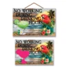 "No Working Red, Blue & Green Parrot Hanging Plaque