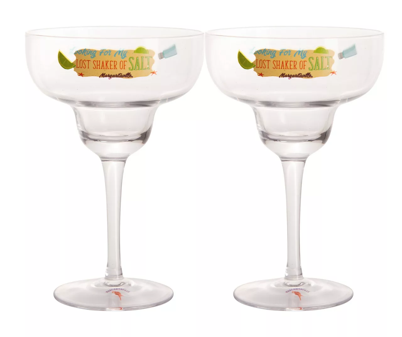 "Lost Shaker Of Salt" Margarita Glass, 2-Pack 1 "Lost Shaker Of Salt" Margarita Glass, 2-Pack