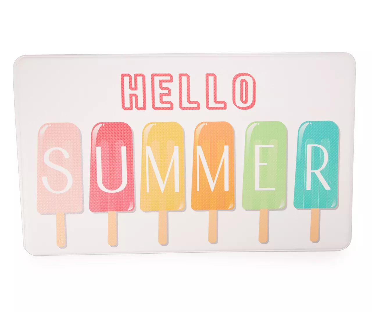 "Hello Summer" White & Multi-Color Ice Pop Cloudstep Mat 1 "Hello Summer" White & Multi-Color Ice Pop Cloudstep Mat