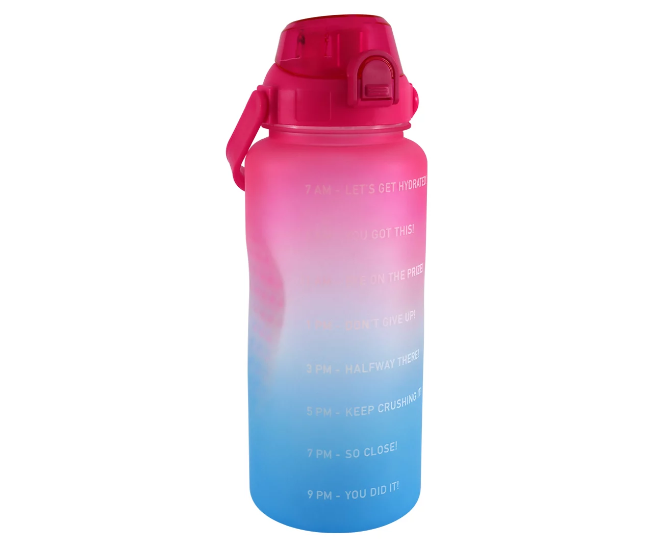 Ombre Motivational Soft Touch Water Bottle, 64 Oz. 2 Ombre Motivational Soft Touch Water Bottle, 64 Oz. - Image 2