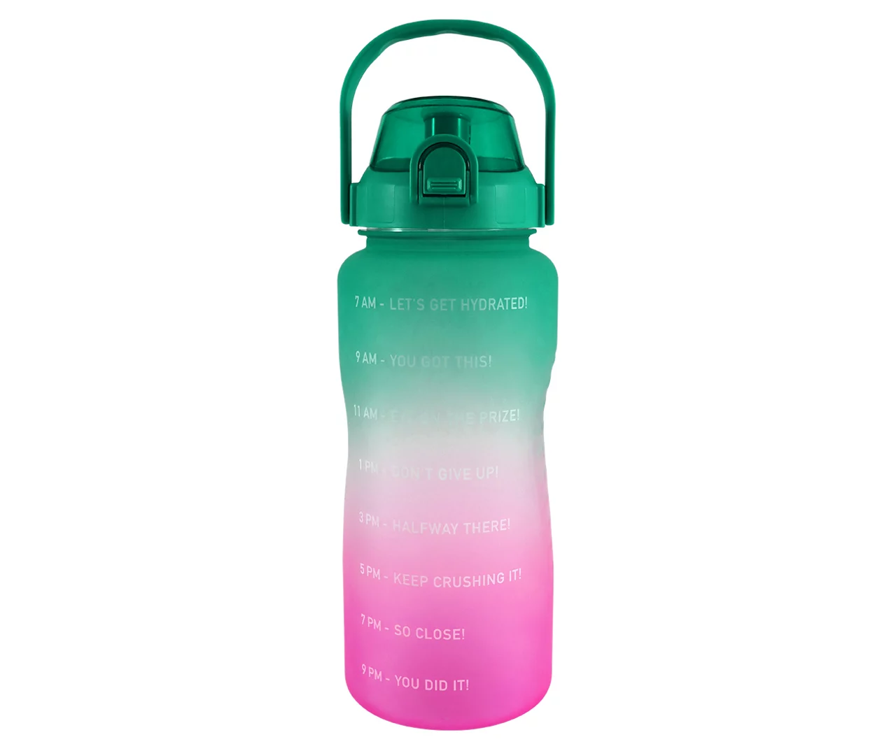 Ombre Motivational Soft Touch Water Bottle, 64 Oz. 3 Ombre Motivational Soft Touch Water Bottle, 64 Oz. - Image 3