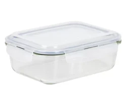 Clear & Indigo Glass Food Storage Container, (51 Oz.)