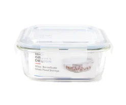 Clear & Indigo Glass Square Food Storage Container, (40 Oz.) -Cuisinart Store 810596956 A0 1