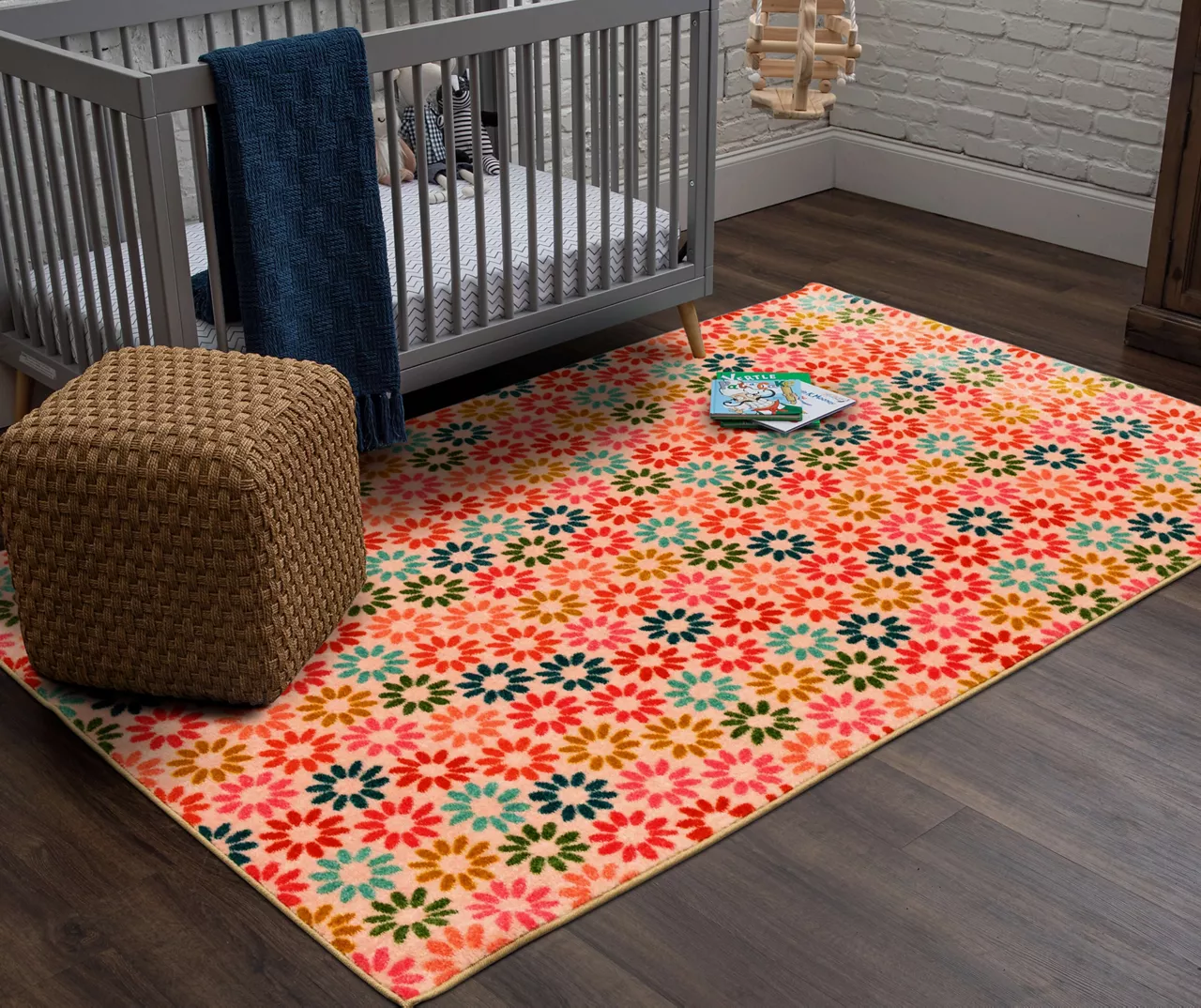 Enchanted Floral Pink & Multi-Color Area Rug, (5' X 8') 7 Enchanted Floral Pink & Multi-Color Area Rug, (5' X 8') - Image 7