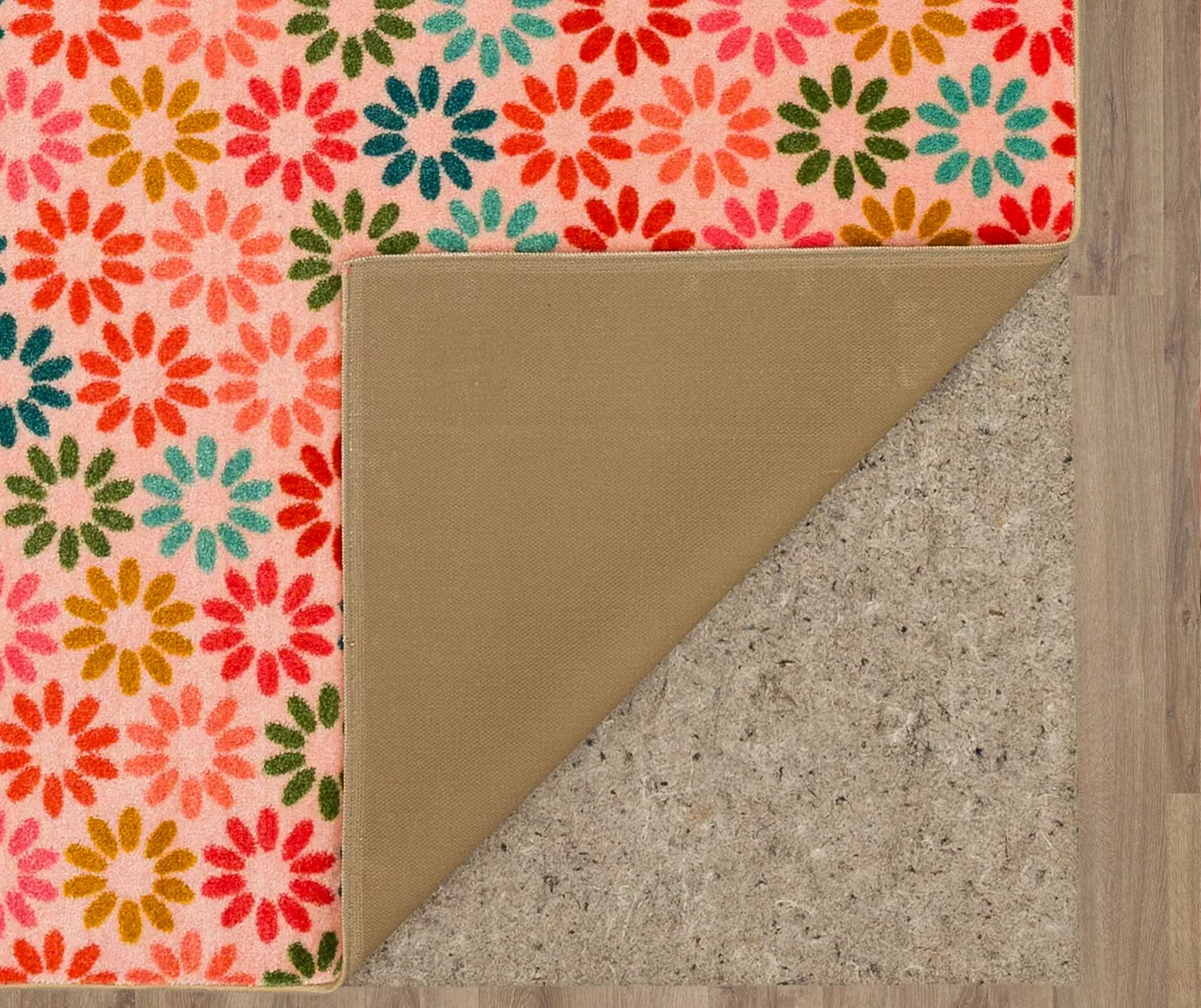 Enchanted Floral Pink & Multi-Color Area Rug, (5' X 8') 3 Enchanted Floral Pink & Multi-Color Area Rug, (5' X 8') - Image 3