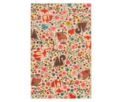 Mohawk Enchanted Forest Beige & Coral Area Rug