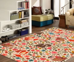 Mohawk Enchanted Forest Beige & Coral Area Rug -Cuisinart Store 810599751 A0 4