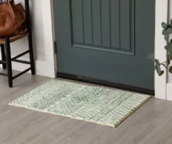 Prale Cream & Blue Geometric Area Rug, (2' X 3') 10 Prale Cream & Blue Geometric Area Rug, (2' X 3') -Cuisinart Store 810599772 A0 4