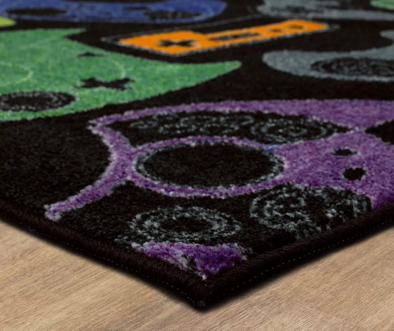 In Control Black & Multi-Color Game Controllers Area Rug, (5' X 8') 3 In Control Black & Multi-Color Game Controllers Area Rug, (5' X 8') - Image 3