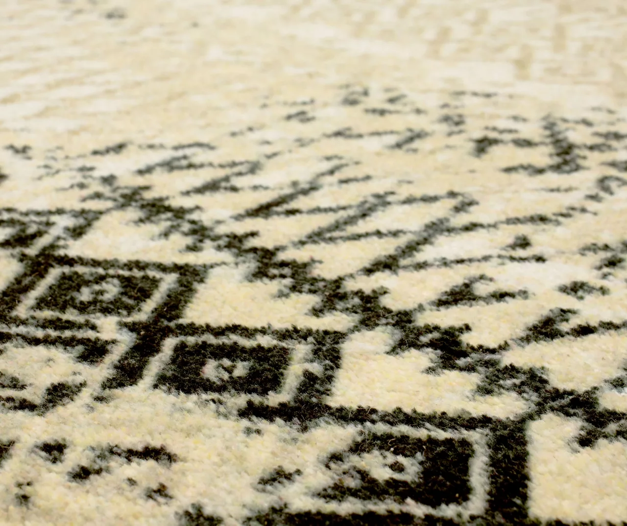 Prale Beige & Black Geometric Area Rug, (2' X 6') 4 Prale Beige & Black Geometric Area Rug, (2' X 6') - Image 4