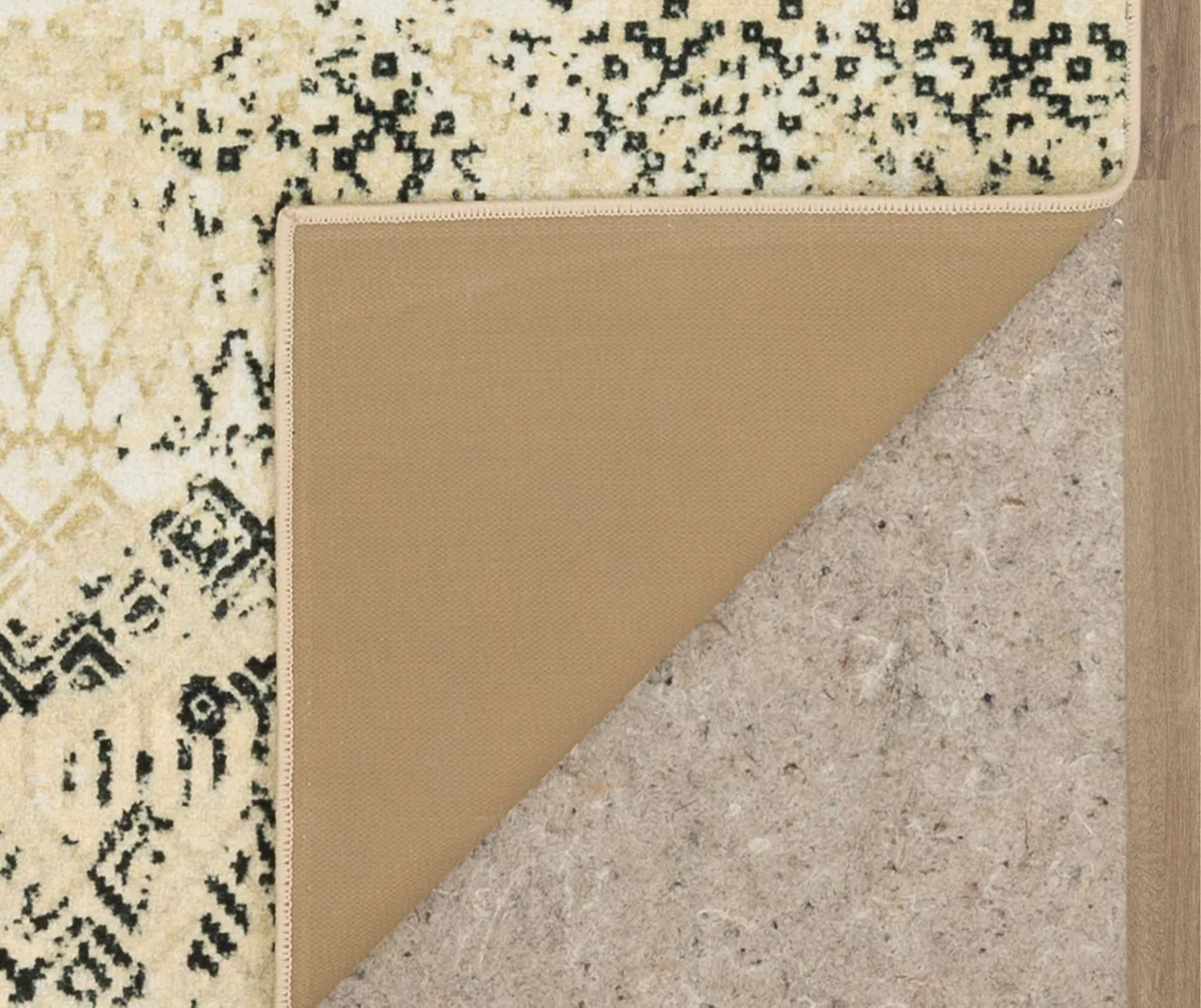 Prale Beige & Black Geometric Area Rug, (2.5' X 10') 3 Prale Beige & Black Geometric Area Rug, (2.5' X 10') - Image 3
