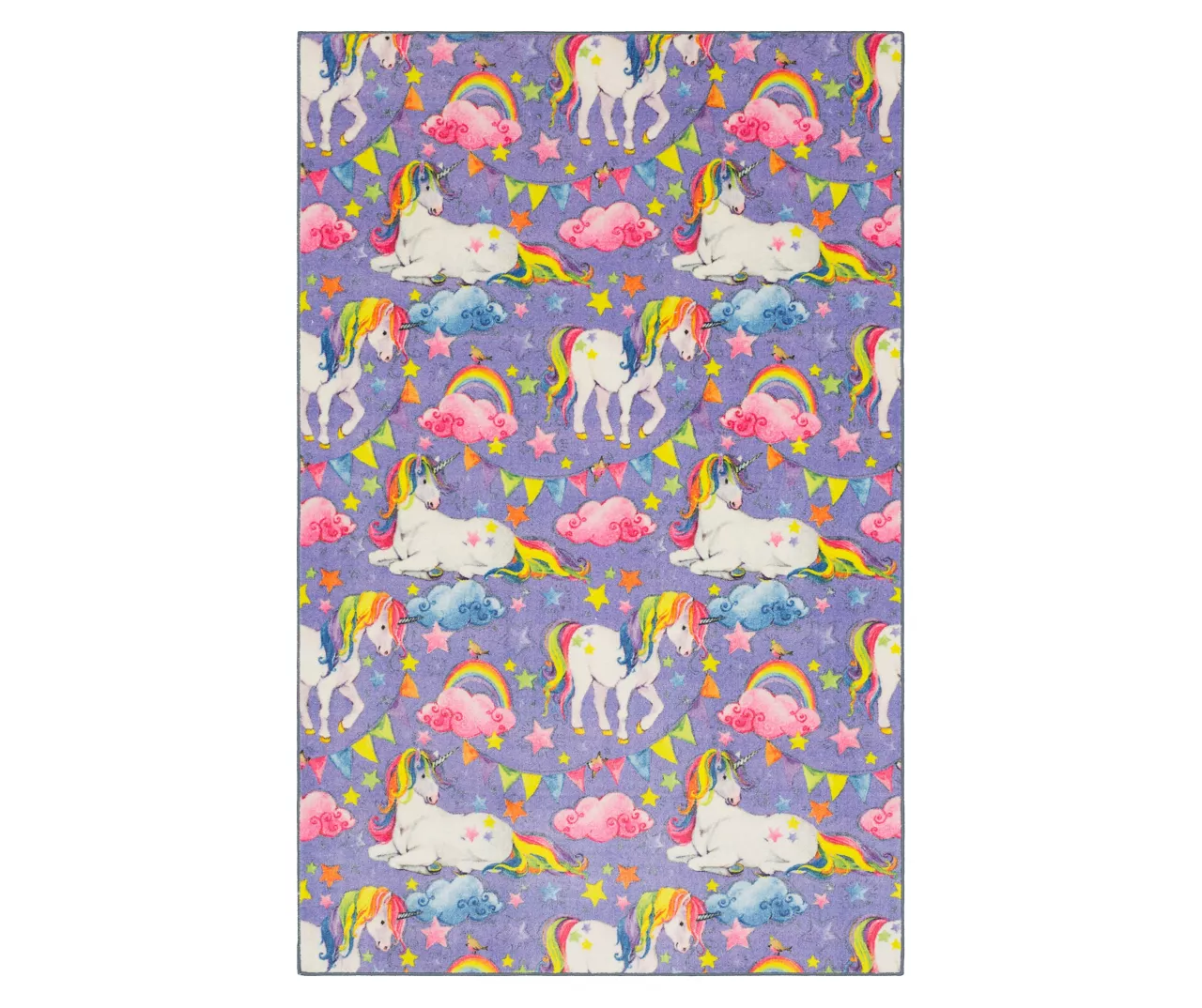 Unicorn Wish Purple Multi-Color Area Rug, (5' X 8') 1 Unicorn Wish Purple Multi-Color Area Rug, (5' X 8')
