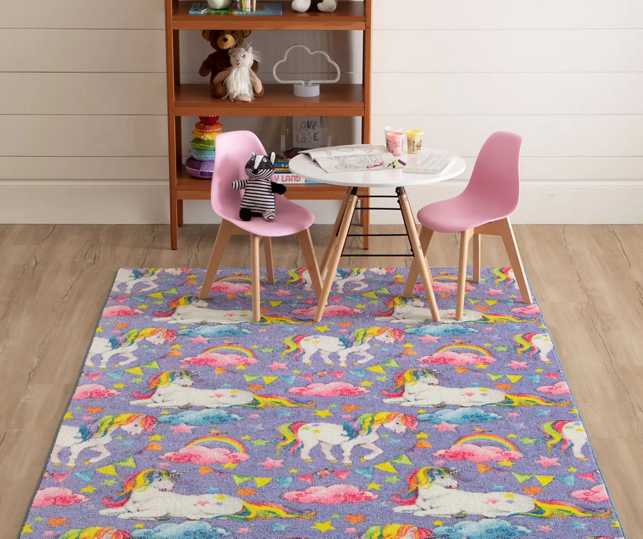 Unicorn Wish Purple Multi-Color Area Rug, (5' X 8') 5 Unicorn Wish Purple Multi-Color Area Rug, (5' X 8') - Image 5