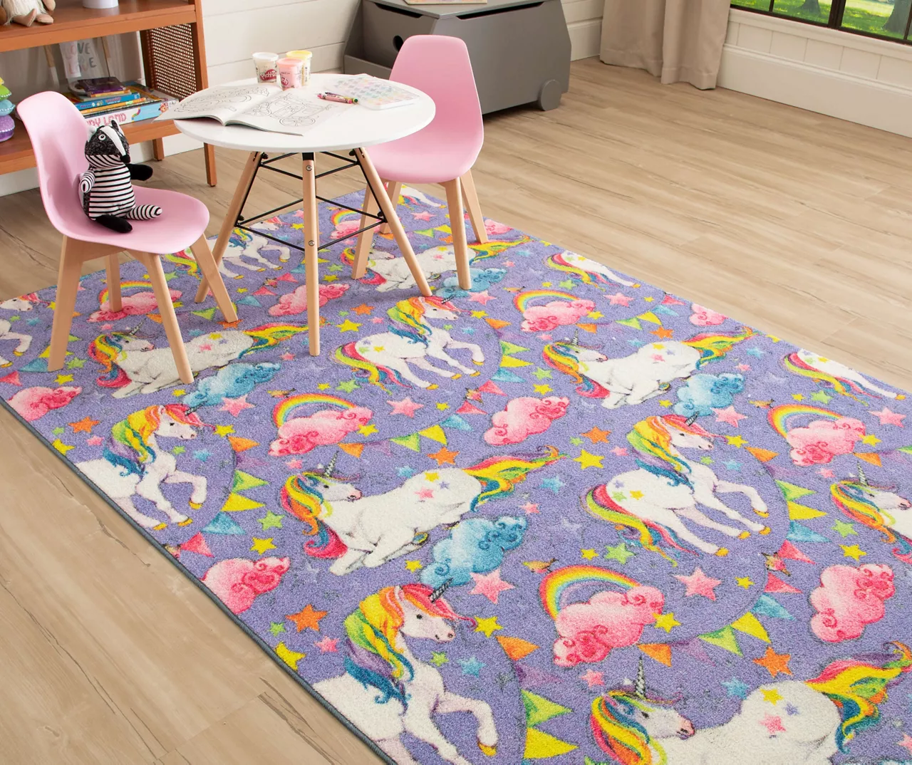 Unicorn Wish Purple Multi-Color Area Rug, (5' X 8') 7 Unicorn Wish Purple Multi-Color Area Rug, (5' X 8') - Image 7