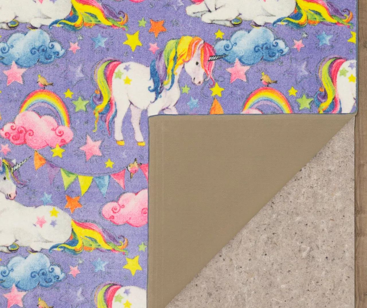 Unicorn Wish Purple Multi-Color Area Rug, (5' X 8') 4 Unicorn Wish Purple Multi-Color Area Rug, (5' X 8') - Image 4