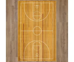 Mohawk Brown & White Basketball Court Area Rug -Cuisinart Store 810599848 A0 2