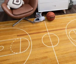 Mohawk Brown & White Basketball Court Area Rug -Cuisinart Store 810599848 A0 4