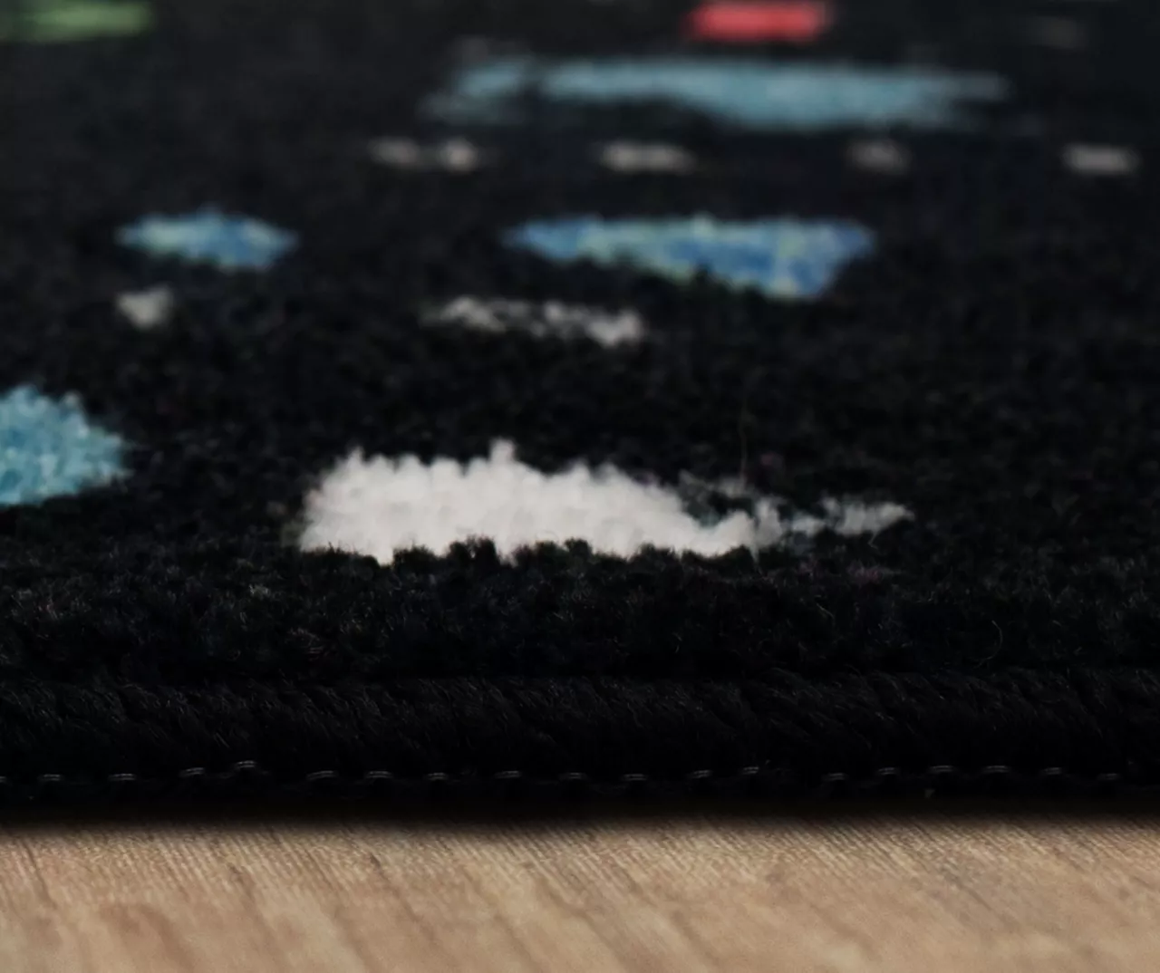 ABC Letters Black Multi-Color Area Rug, (5' X 8') 7 ABC Letters Black Multi-Color Area Rug, (5' X 8') - Image 7