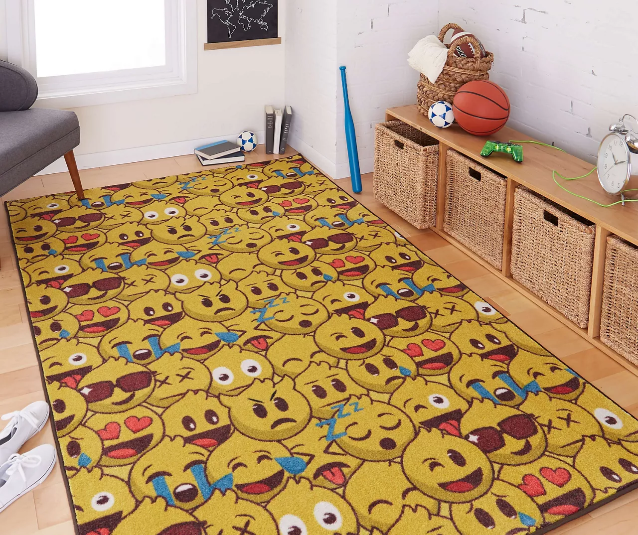 Mohawk Emoji Play Yellow Area Rug 9 Mohawk Emoji Play Yellow Area Rug - Image 9