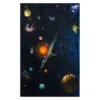 Black & Multi-Color Solar System Area Rug, (3' 4" X 5')