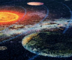 Black & Multi-Color Solar System Area Rug, (3' 4" X 5') -Cuisinart Store 810599923 A8 3