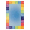 Blue & Rainbow Alphabet Border Area Rug, (5' X 8')