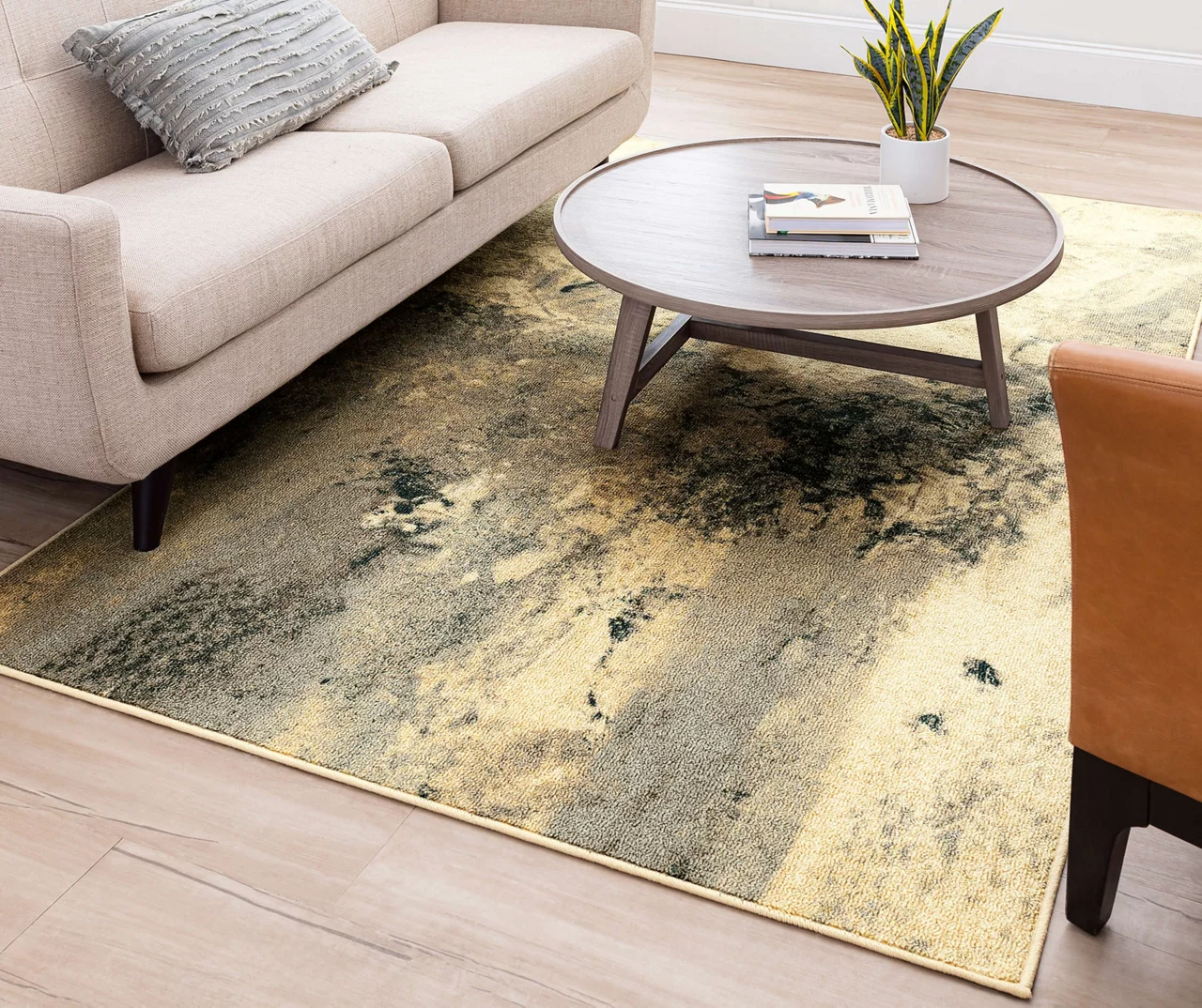 Brandt Gray Abstract Area Rug, (5' X 8') 7 Brandt Gray Abstract Area Rug, (5' X 8') - Image 7