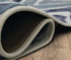 Pamona Blue & White Geometric Area Rug, (2' X 8') -Cuisinart Store 810600256 A8 5