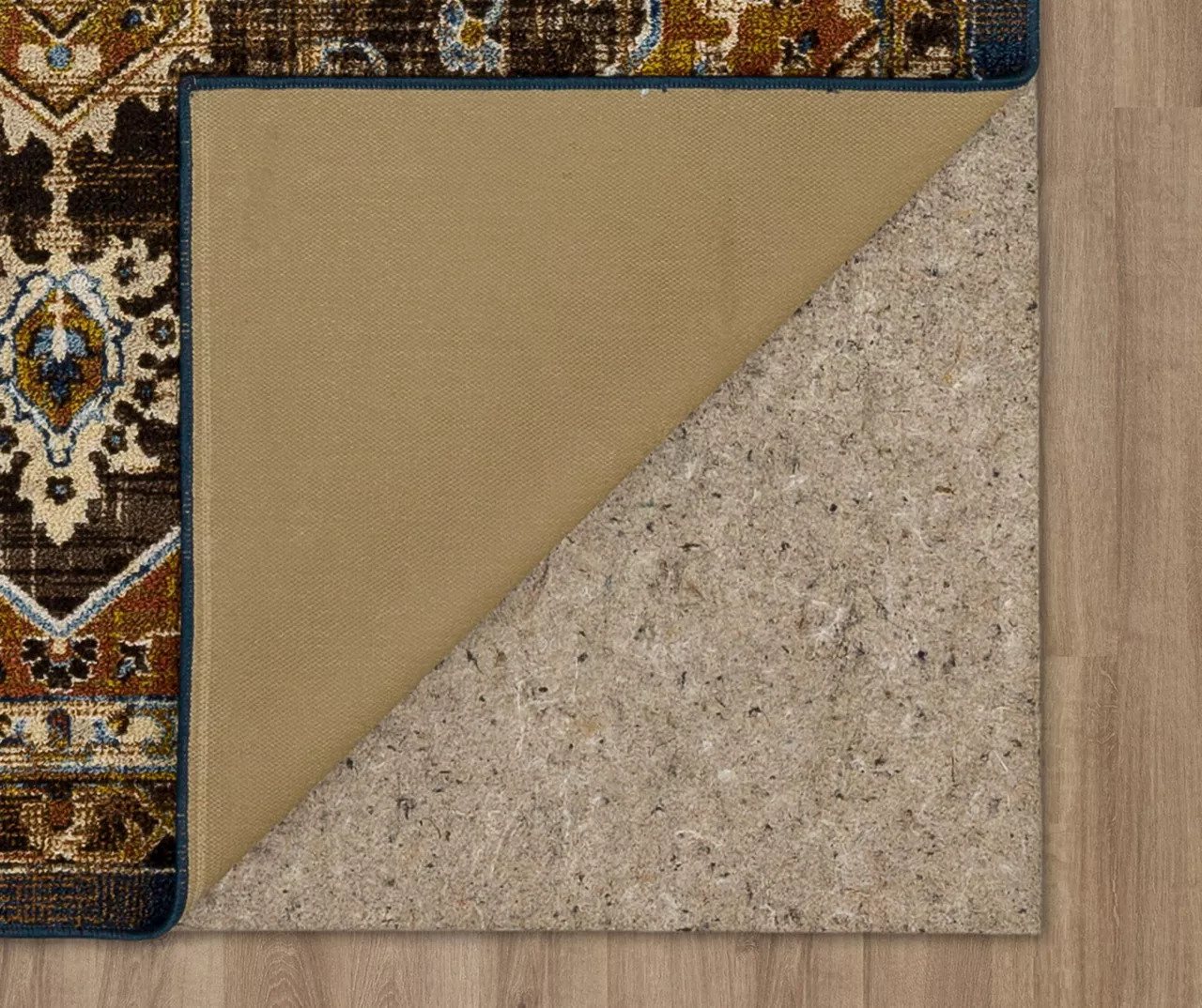 Eason Brown & Navy Ornamental Area Rug, (5' X 8') 4 Eason Brown & Navy Ornamental Area Rug, (5' X 8') - Image 4