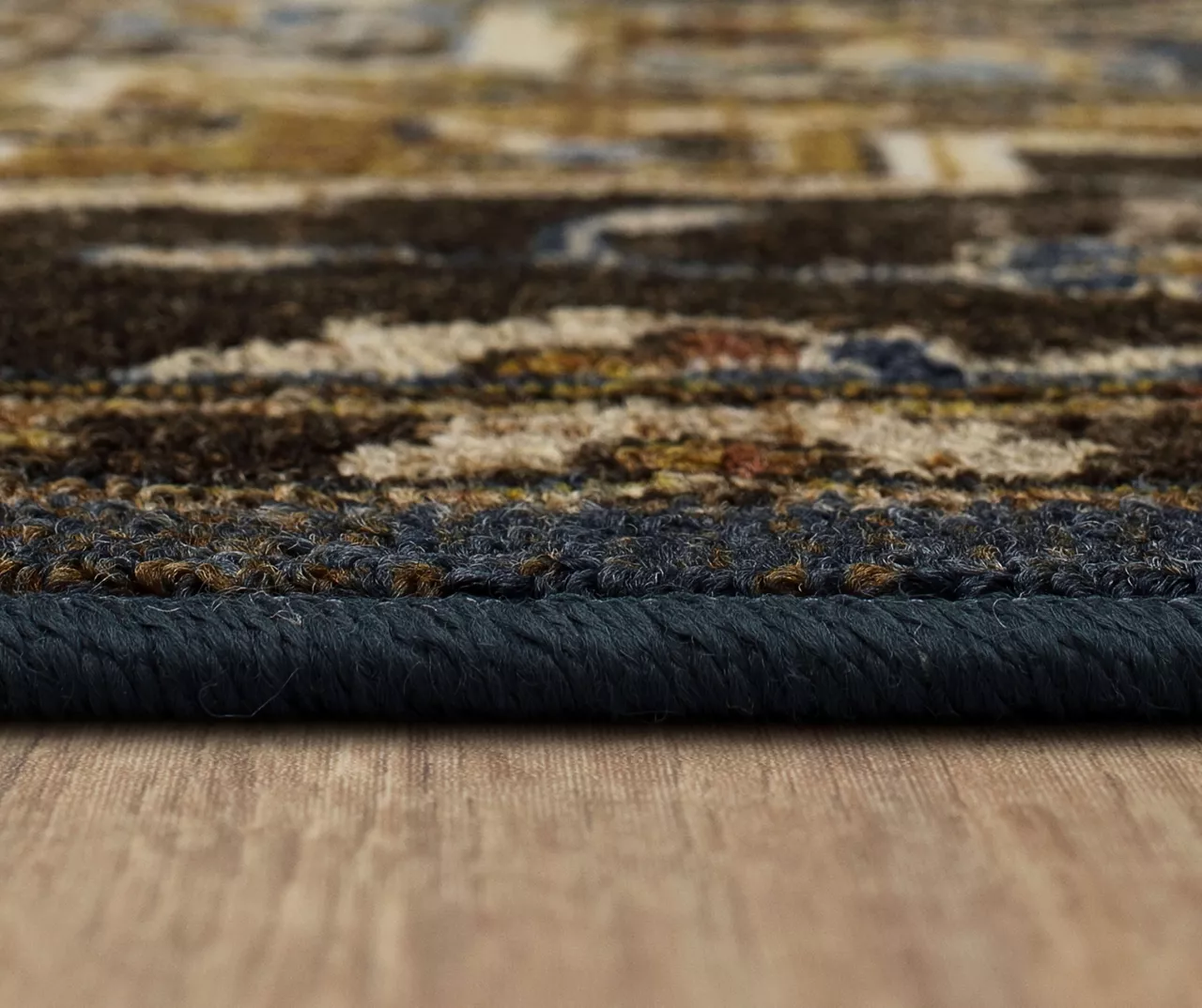 Eason Brown & Navy Ornamental Area Rug, (5' X 8') 7 Eason Brown & Navy Ornamental Area Rug, (5' X 8') - Image 7