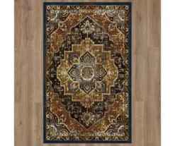 Eason Brown & Navy Ornamental Area Rug, (7.5' X 10') -Cuisinart Store 810600286 A0 2