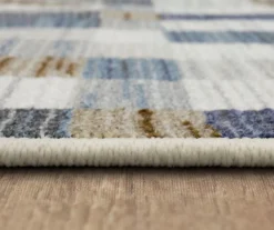 Avenue Blue & White Line Blocks Area Rug, (6' X 9') 14 Avenue Blue & White Line Blocks Area Rug, (6' X 9') -Cuisinart Store 810600290 A8 4