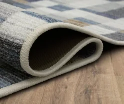 Avenue Blue & White Line Blocks Area Rug, (6' X 9') 15 Avenue Blue & White Line Blocks Area Rug, (6' X 9') -Cuisinart Store 810600290 A8 5