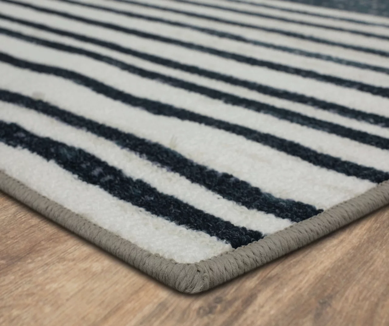 Rain Creek Blue & Brown Line Geometric Area Rug, (2' X 8') 4 Rain Creek Blue & Brown Line Geometric Area Rug, (2' X 8') - Image 4