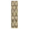 Ronson Gray & Beige Geometric Area Rug, (2' X 8')