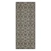 Waterside Dark Gray & Taupe Geometric Outdoor Area Rug, (2.5' X 6')