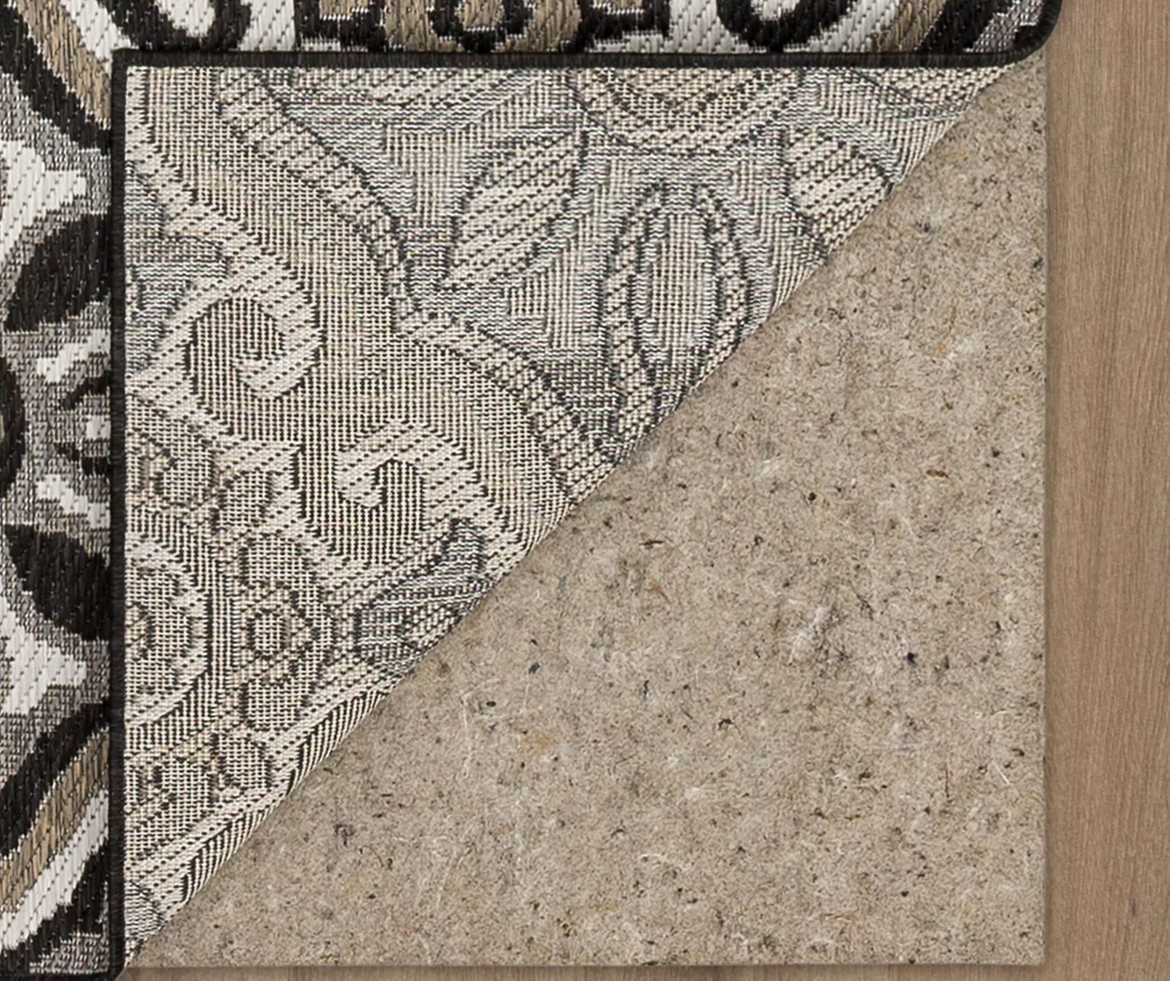 Waterside Dark Gray & Taupe Geometric Outdoor Area Rug, (2.5' X 6') 3 Waterside Dark Gray & Taupe Geometric Outdoor Area Rug, (2.5' X 6') - Image 3