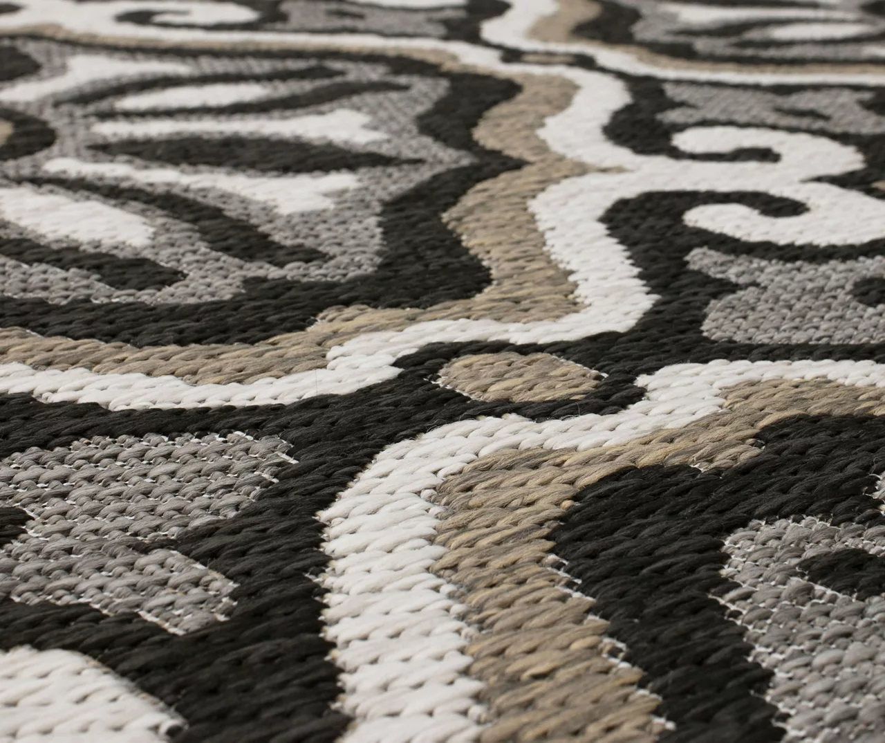 Waterside Dark Gray & Taupe Geometric Outdoor Area Rug, (2.5' X 6') 5 Waterside Dark Gray & Taupe Geometric Outdoor Area Rug, (2.5' X 6') - Image 5