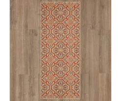 Waterside Rust & Tan Geometric Outdoor Area Rug, (2.5' X 6') -Cuisinart Store 810600330 A0 2