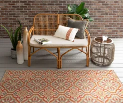 Waterside Rust & Tan Geometric Outdoor Area Rug, (2.5' X 6') -Cuisinart Store 810600330 A0 3