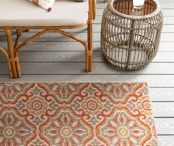 Waterside Rust & Tan Geometric Outdoor Area Rug, (2.5' X 6') -Cuisinart Store 810600330 A0 4
